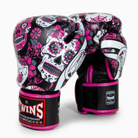 Thai boxing gloves Twins Special FBGVL 3 Skull Pink 