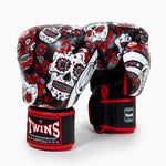Thai boxing gloves Twins Special FBGVL 3 Skull Red 