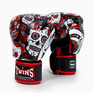 Thai boxing gloves Twins Special FBGVL 3 Skull Red 