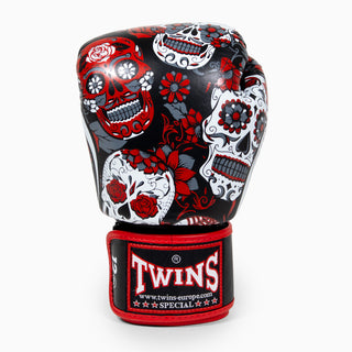 Thai boxing gloves Twins Special FBGVL 3 Skull Red 