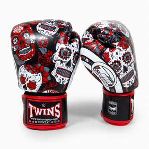 Thai boxing gloves Twins Special FBGVL 3 Skull Red 