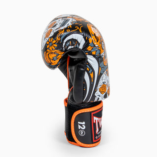 Thai boxing gloves Twins Special FBGVL 4 Skull Orange 