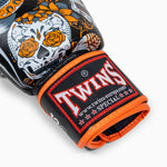 Thai boxing gloves Twins Special FBGVL 4 Skull Orange 