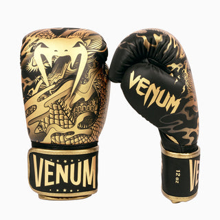 Boxing gloves Venum Dragon's Flight Black-bronze 