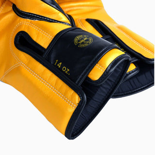 Thai boxing gloves Fairtex Super Sparring BGV18 Black-gold 