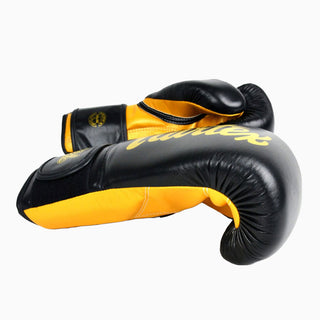 Thai boxing gloves Fairtex Super Sparring BGV18 Black-gold 
