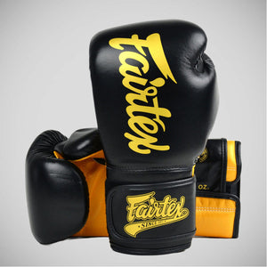 Thai boxing gloves Fairtex Super Sparring BGV18 Black-Gold