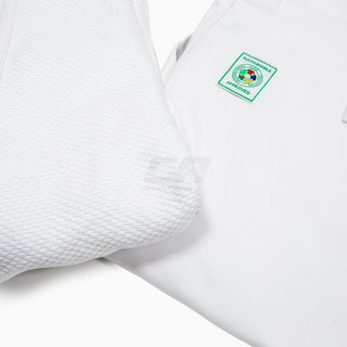 White judogi Adidas J730 Champion III IJF without stripes 