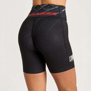 Leggings corti donna Leone MMA Cage AB977 Grigio scuro-Combat Arena
