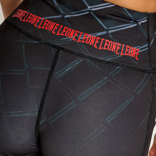 Leggings corti donna Leone MMA Cage AB977 Grigio scuro-Combat Arena
