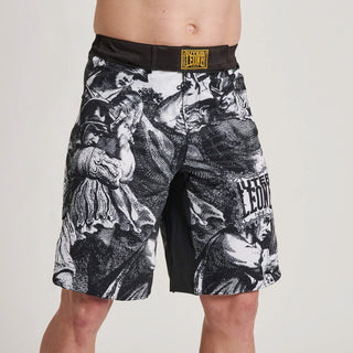 Pantaloncini MMA Leone IUTER Barbed Wire AB04IU Nero-Combat Arena