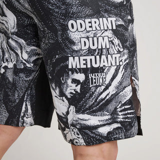 Pantaloncini MMA Leone IUTER Barbed Wire AB04IU Nero-Combat Arena