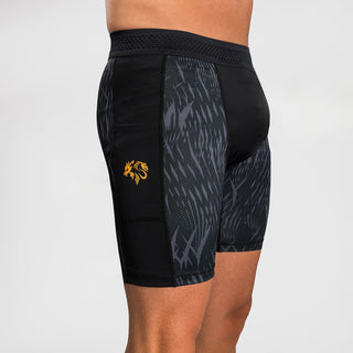 Pantaloncini a compressione Venum x Chimaev Wild Borz Nero-Combat Arena