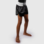 Pantaloncini bambino kick-thai Venum Classic Nero-bianco-Combat Arena