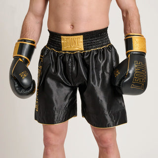 Pantaloncini boxe Leone DNA Premium AB233 Nero-Combat Arena