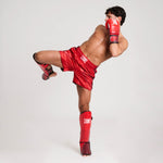 Pantaloncini kick WAKO Leone AB996 Rosso-Combat Arena