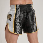 Shorts kick-thai Leone IUTER Barbed Wire AB05IU Black-Combat Arena