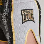 Shorts kick-thai Leone IUTER Barbed Wire AB05IU Black-Combat Arena