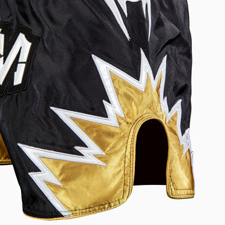 Shorts kick-thai Venum Inferno 2.0 Black-gold-Combat Arena
