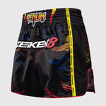 Shorts kick-thai Venum Tekken 8 Yoshimitsu Black-orange-Combat Arena