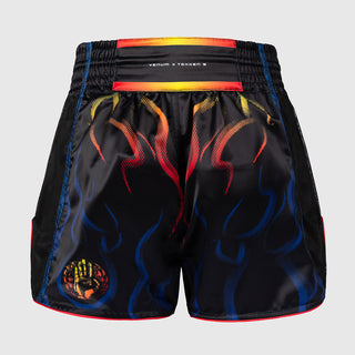 Shorts kick-thai Venum Tekken 8 Yoshimitsu Black-orange-Combat Arena