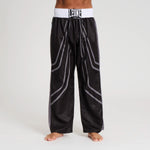 Pantaloni Kickboxing WAKO Leone AB992 Nero-Combat Arena