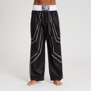 Pantaloni Kickboxing WAKO Leone AB992 Nero-Combat Arena