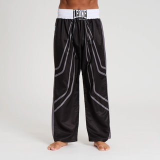 Pantaloni Kickboxing WAKO Leone AB992 Nero-Combat Arena