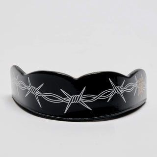 Mouthguard Leone IUTER Barbed Wire PD02IU Black-Combat Arena