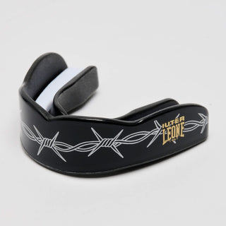 Mouthguard Leone IUTER Barbed Wire PD02IU Black-Combat Arena