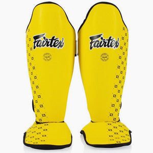Shinguards Fairtex Competition SP5 with foot guards Yellow