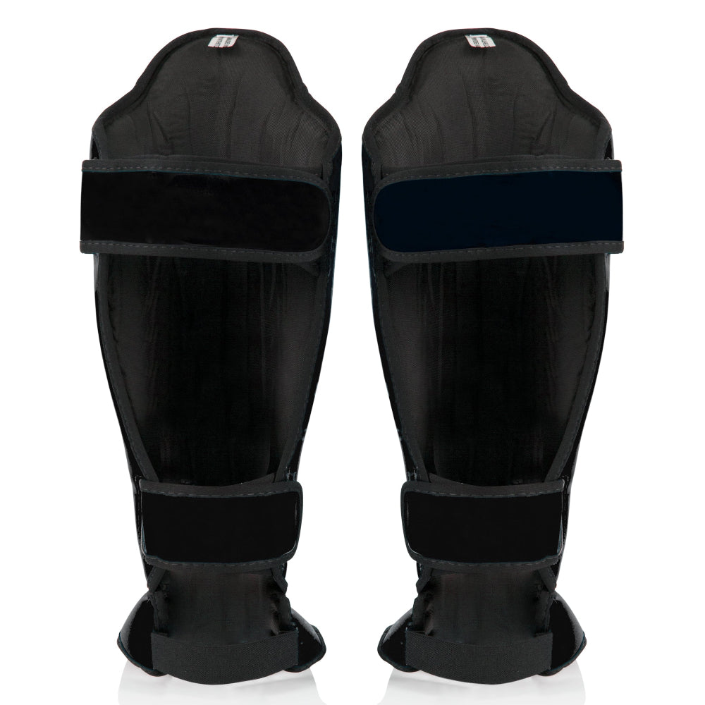 Shinguards Fairtex Competition SP5 with black foot guards