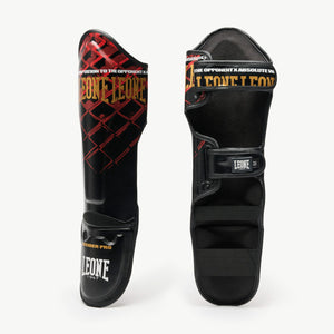 Shinguards Leone MMA Cage PT163 Red-Combat Arena