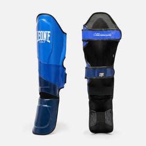 Shinguards Leone WAKO PT178 Blue-Combat Arena