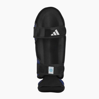 Shinguards with foot guard Adidas Pro Kickboxing WAKO Blue-white 