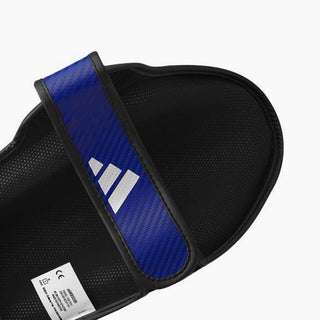 Shinguards with foot guard Adidas Pro Kickboxing WAKO Blue-white 