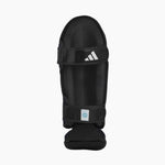 Shinguards with foot guard Adidas Pro Kickboxing WAKO Black-white 