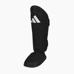 Shinguards with foot guard Adidas Pro Kickboxing WAKO Black-white 