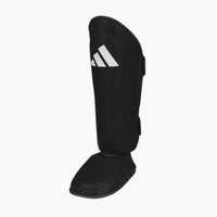 Shinguards with foot guard Adidas Pro Kickboxing WAKO Black-white 