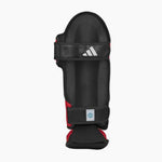 Shinguards with parapet Adidas Pro Kickboxing WAKO Red-white 