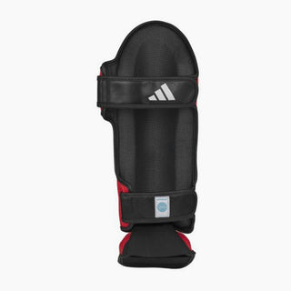 Shinguards with parapet Adidas Pro Kickboxing WAKO Red-white 