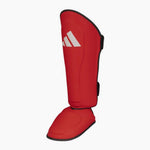 Shinguards with parapet Adidas Pro Kickboxing WAKO Red-white 