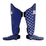 Shinguards Fairtex Competition SP5 with blue footrests 