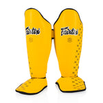 Shinguards Fairtex Competition SP5 with footrests Yellow 