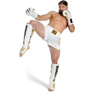 Shinguards Leone Iuter PT01IU with foot guard White 