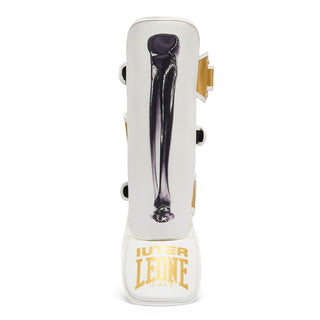 Shinguards Leone Iuter PT01IU with foot guard White 
