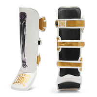 Shinguards Leone Iuter PT01IU with foot guard White 