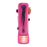 Shinguards Leone Iuter PT01IU with fuchsia footrest 