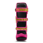 Shinguards Leone Iuter PT01IU with fuchsia footrest 