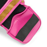 Shinguards Leone Iuter PT01IU with fuchsia footrest 